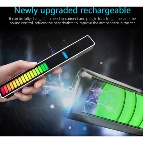 1PC Sound Control Light Voice-Activated Pickup Rhythm Lights MIC Sound Level Indicator Music Spectrum Audio Display For Car Home