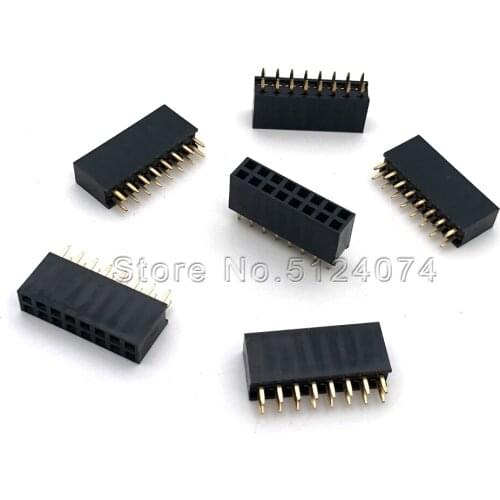 10pcs/lot Double row female Spacing 2.54mm 2x8pin double row seat 16P female connector 2*8P DIP