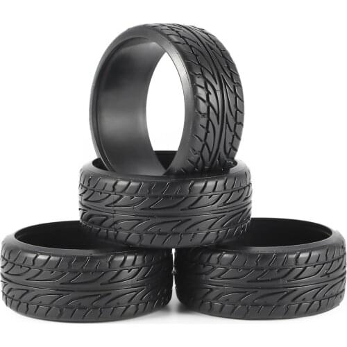 4pcs RC On-road Car Tyre 1/10 Medium Grain Drift Plastic Hard Tire 26mm for Wheels KYOSHO TAMIYA HPI Redcat Racing HSP RC Car