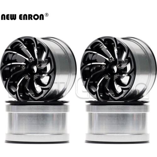 4Pcs RC Car Alloy Beadlock 2.2 inch Wheel RC Hub Rim for RC 1/10 Rock Crawler Wraith RR10 Axial SCX10 II Tamiya Traxxas TRX-4