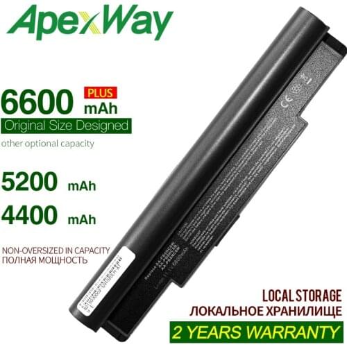 ApexWay 4400mah 6 Cells 10.8V Laptop Battery for Samsung NC10-11PBK N108 N120 N110 AA-PB8NC6B AA-PB8NC8B AA-PL8NC6B BA43-00189A