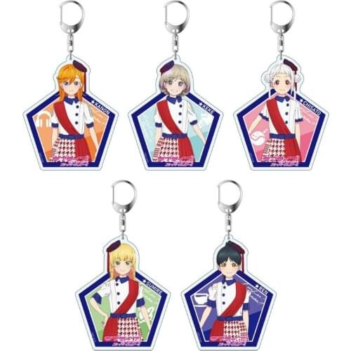 Anime LoveLive!School idol project Kousaka Honoka Acrylic Keychain Pendant School Bag Charm Decor Cosplay Cartoon Xmas Gifts