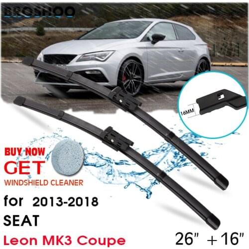 Car Wiper Blade Front Window Windscreen Windshield Wipers Blades Auto Accessories For SEAT Leon MK3 Coupe 26"+16" 2013-2018