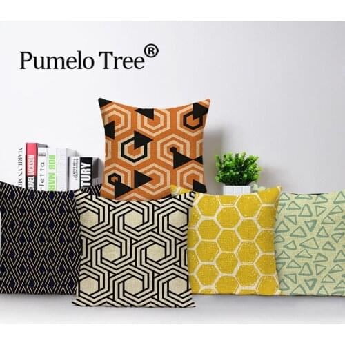 Bohemia Cushion Cover Geometric Living Room Pillow Cover Decorative Pillow Case Farmhouse Painting Home Bedroom Linen Cushions