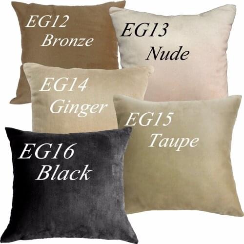 EG14 EG12 EG13 EG15 EG16 Black Nude Green Soft Faux Leather Micro Suede Cushion Cover Pillow Case ( custom made )