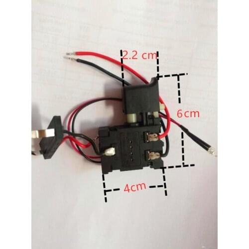 FA021A-51XX with cable （ Small head button ）7.2-24V drill swtich FA021A 16A DC Jlevel switch