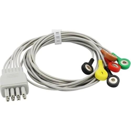 Nihon Kohden BR-916P Compatible ECG Cable 6 Lead Wires for BSM, Life Scope series