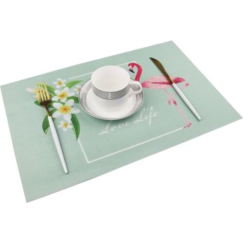 TUUTH 4Pcs/lot PVC Dinner Placemat Pvc Dining Table Mat Teslin 45*30CM Coasters Waterproof Table Decor Cloth Slip-Resistant Pad