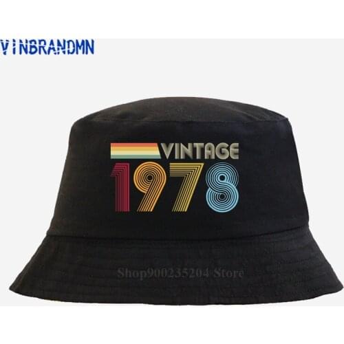 Summer youth sun Fishing hats 70s Newest fashion Bucket hats Born in1978 Team Birthday Party Gift Lady Adjustable Snapback Hats