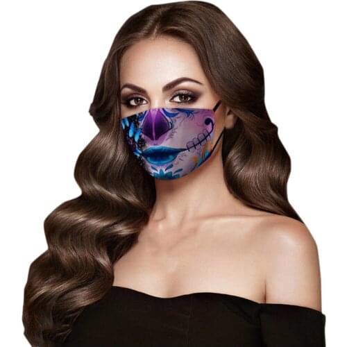 Adult Masks Breathable Face Mask Washable Cotton Masks Halloween Dust-Proof Reusable Adjustable Cotton Masks Face Mouth Cover