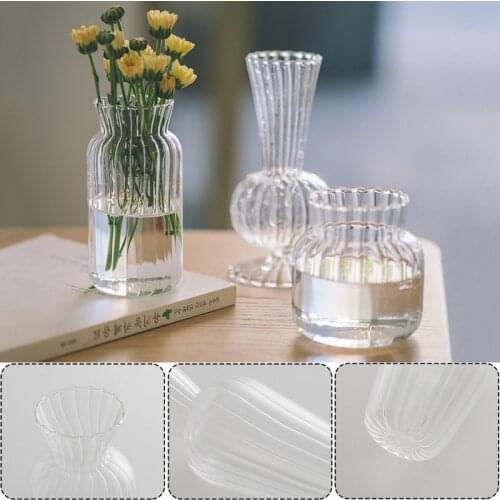 Minimalist Glass Vase Creative Home Decor Vase Glass Nordic Style Hydroponic Living Room Flower Home Vases Aromatherapy Bottle