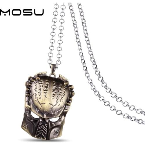 MOSU Hot movie Alien v Predator Metal Necklace can dropshipping Charm Pendant Cosplay Accessories Jewelry Gift