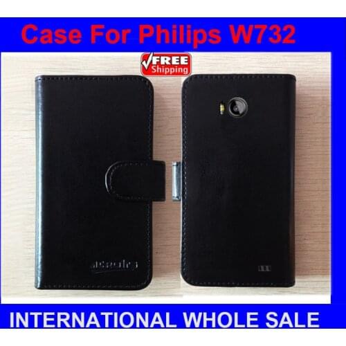 Newest Luxury Wallet Flip Leather Customize Protective Phone Cover Case For Philips Xenium W732 Card Holder Wallet Bags