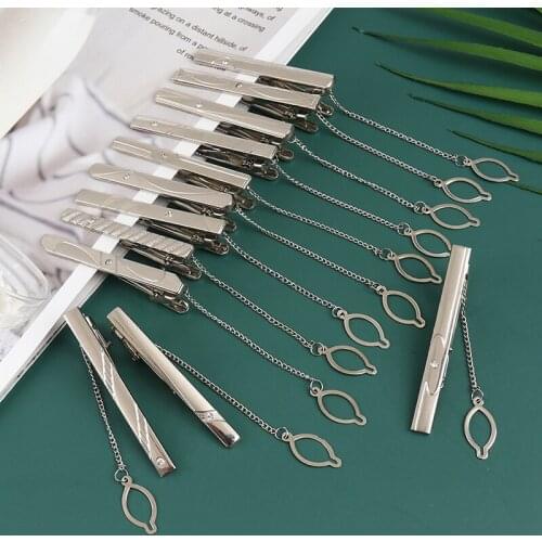 New Tie Clip Fashion Style Necktie Men Metal Simple Bar Clasp Practical Bowtie Clasp Tie Pin For Mens Gift Accessories