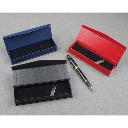500PCS/LOT High-grade Pen Box Packaging Blue/Black/red Pen Case Pencilcase Box For Gift School Stationery Supplies Wholesale