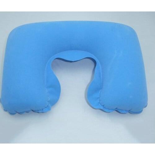 1pcs Portable Inflatable U-shaped Neck Cushion Outdoor Travel Pillow Airplane Driving Nap Support Headrest Body Pillowcase