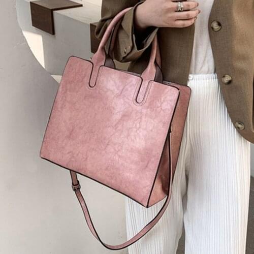 Simple Solid Color Shoulder Handbag Top-handle Totes Female Large Capacity Shopping Street Zipper Bags for Women ravel Tote