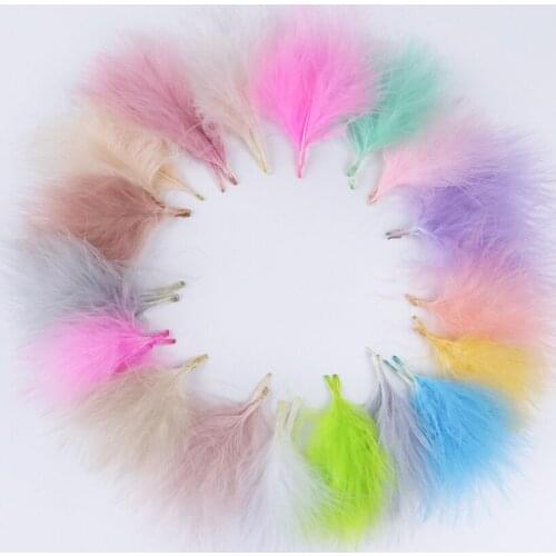 Fluffy Marabou Turkey Feather Wedding Jewelry Earring Headdress Accessory 8-10 CM Decorative feathers for Diy Crafts
