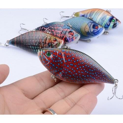 1Pcs Lifelike VIB Baits Fishing Lures 6.5cm/12g Crankbait Vibrate Artificial Japan Hard Baits Fish Wobblers For Boat Fishing