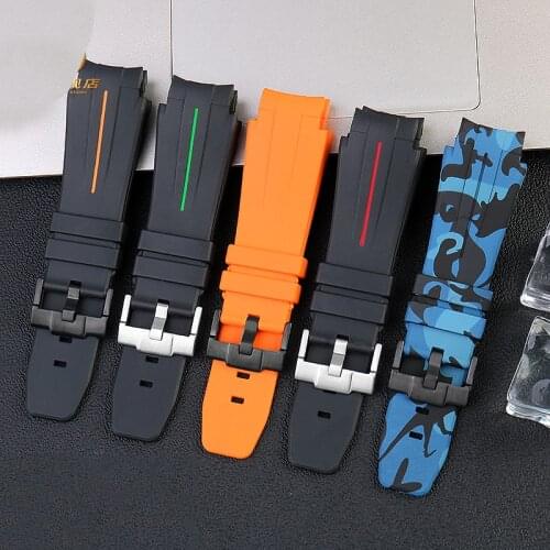 Rubber Silicone Watchband Fit For Submariner Daytona DEEPSEA Oysterflex Rolex 20mm 21mm 22mm Watch Strap GMT