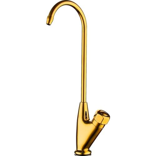 Shining Golden kitchen drinking faucet gold water filter tap full brass material