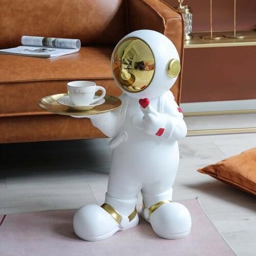 Astronaut Sculpture Home Living Room Furnishings Ornament Creative Housewarming Gifts Interior Figurines Tray Statue Decoration
