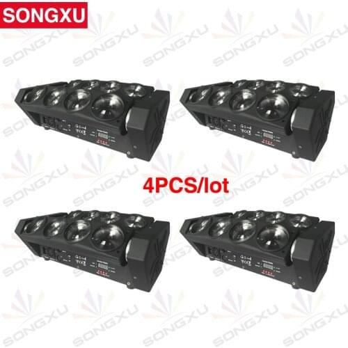 SONGXU 8x10W RGBW 4in1 LED Spider Moving Head Light Spider Light for Club DJ Disco Stage Lighting 4pcs/lot/SX-MH0810D