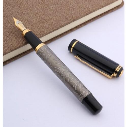 High quality brand baoer 507 Fountain Pen Gray "Eight horse" METAL GIFT 0.7mm Nib Stationery Office school supplies Writing new