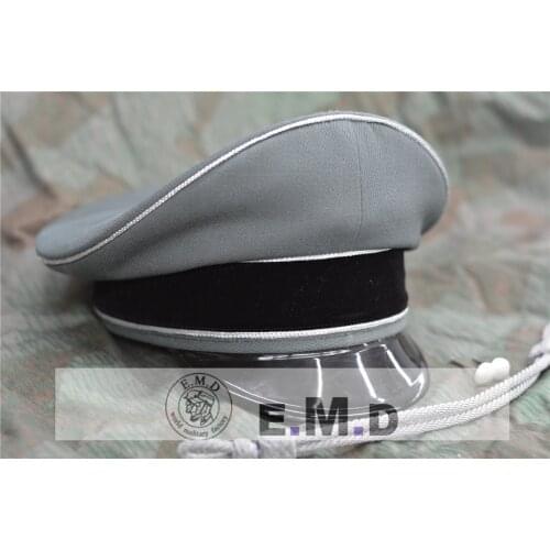 WW2 E.M.D M36 M37 .Officer hat . Twill Wool (Orange).Silver line