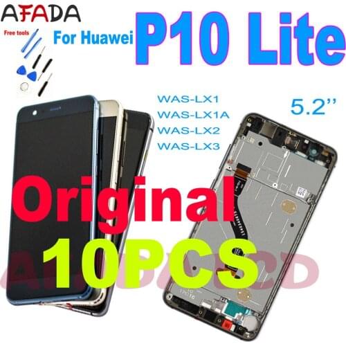 10 pcs 5.2 Inch LCD for HUAWEI P10 Lite Lcd Display Touch Screen P10 Lite WAS-LX1 WAS-LX1A WAS-LX2 WAS-LX3 Screen Replacement
