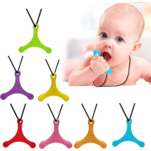 1Pc Sensory Chew Necklace Darts Chewy Kids Silicone Biting Pencil Topper Teether Toy, Silicone teether for children with autism