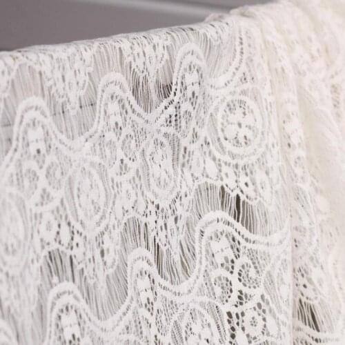 1 Yard French Eyelash Lace Fabric In Ivory 150CM Wide High Quality Sewing Material For Wedding Dress, Costume Design