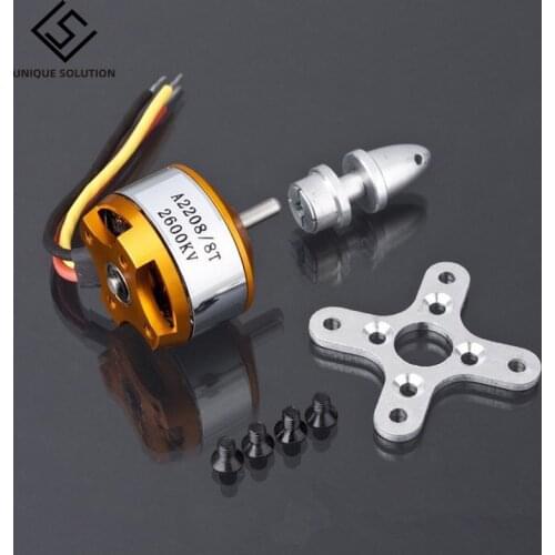 2208 A2208 Brushless Motor 1100KV 1400KV 1800KV 2200KV 2300KV 2600KV 3000KV Outer Rotor For RC DIY Fixing Wing Drone