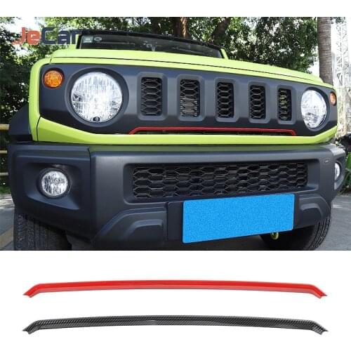ABS Front Mesh Trim Bumper Grill Bumper Trim Decoration Sticker For Suzuki Jimny 2019 2020 2021 Car Exterior Accessories
