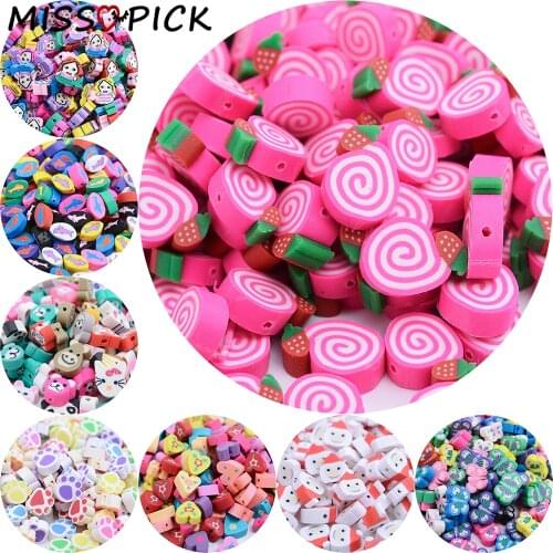 30/50/100pcs 10mm Fruit Strawberry Beads Polymer Clay Beads Spacer Beads For Jewelry Making DIY Bracelet Necklace Handmade