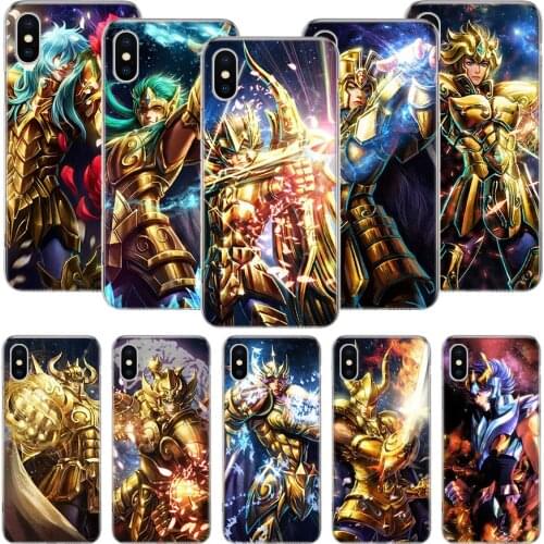 Anime Saint Seiya Phone Case For iPhone 11 12 Pro XS XR X Max 7 8 6 6S Plus Mini + 5 SE Pattern Customized Coque Cover Capa