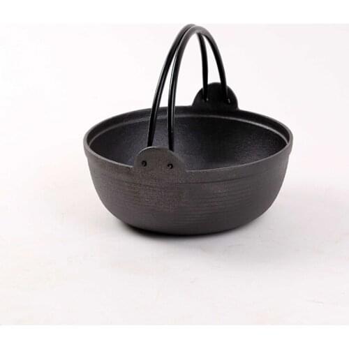 Cast Iron Stew Pot For Outdoor Barbecue Camping, Easy To Carry, Durable, Vegetable Oil Coating