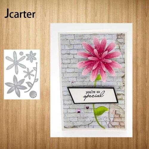 Blooming Flowers Branch Metal Cutting Dies Shape for Scrapbooking Craft Die Cut Stencil Card Make Mould Sheet Decoration Design