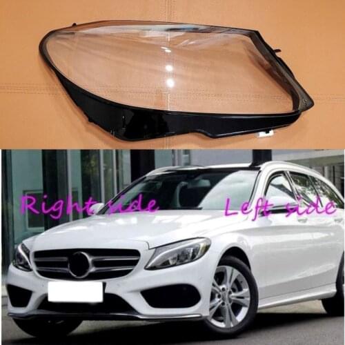 For Mercedes Benz C-Class W205 C180 C200 C260 C280 C300 2015 2016 2017 2018 Car Headlight cover Headlamp Lens Auto Shell Cover