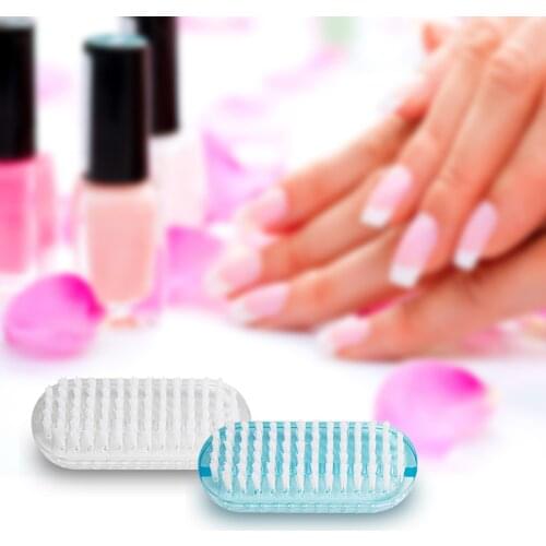 Two-Sided Cleaning Brush Nail Cleaner Tool Fingernail Dust Cleaning Scrubbing Brush for Toes Nails Manicure Pedicure