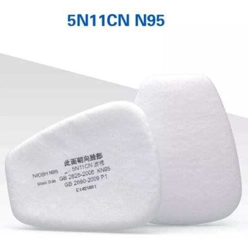 10Pcs 5N11 Cotton Filter Safety Protect Replacement for 6200 6800 7502 Respirator