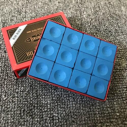 12pcs Snooker Billiard Chalk Pool Cue Chalk Oil Dry Billiard No-slip Chalk Table Chalk Pink Green Blue
