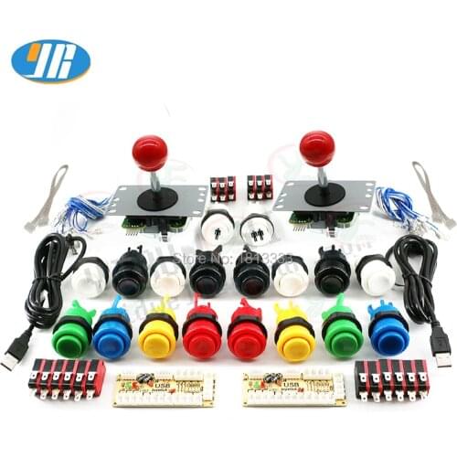 Arcade Joystick DIY Kit Zero Delay Arcade DIY Kit USB Encoder To PC Arcade Sanwa Joystick + HAPP Style Push Buttons
