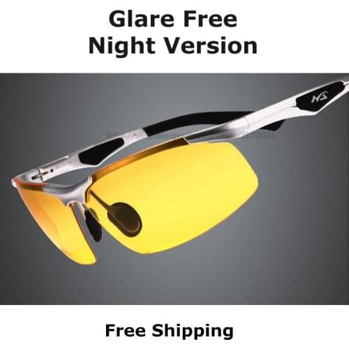 New AORON 2019 Anti-Glare Goggles Eyeglasses Polarized Driving Sunglasses Yellow Lens Night Vision Driving Glasses Men