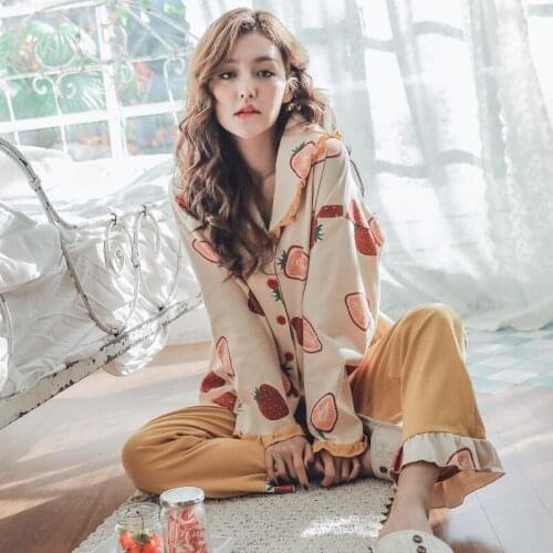Autumn Winter Long Sleeve Sleepwear Breastfeeding Pajamas Sets For Pregnancy + Postpartum Women Nightwear