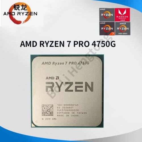 AMD Ryzen 7 PRO 4750G R7 PRO 4750G R7 4750G 3.6 GHz Eight-Core Sixteen-Thread 65W CPU Processor L3=8M Socket AM4
