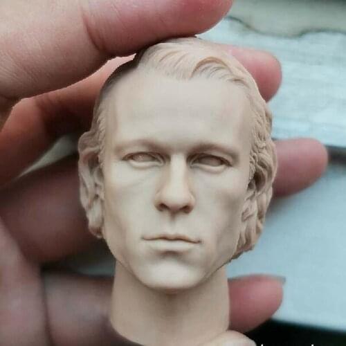 Blank 1/6 Scale The Dark Knight Heath Ledger Head Sculpt Unpainted Fit 12" Figure
