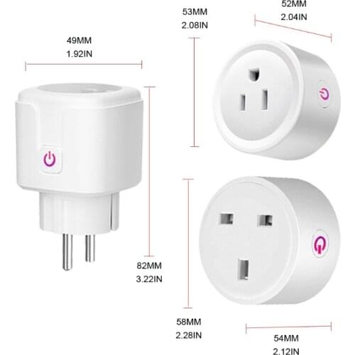 R58C EU/US/UK Smart Wifi energy Power meter Plug with Power Monitor Smart Home Wifi Wireless Socket Outlet Works
