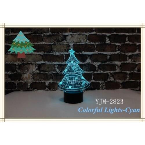 Christmas decorations for home Christmas Tree Shape Night Light Led Holiday Lamps Craft Desk Lamps for Friend Present YJM-2823