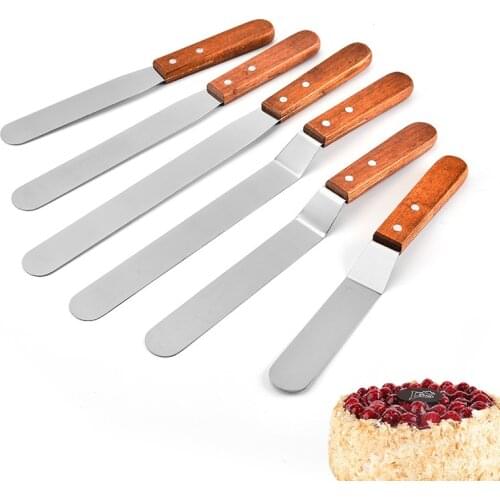 4/6/8/10 inch Stainless Steel Cake Spatula Butter Cream Icing Frosting Knife Smoother Kitchen Pastry Cake Decoration Tools